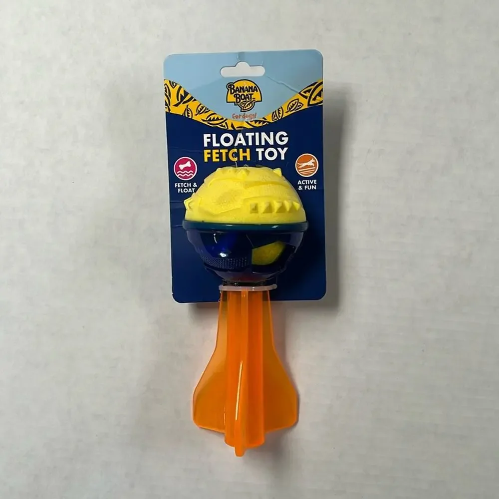 Banana Boat Dogs Floating Fetch Chew Toy Rocket Pool Lake Beach